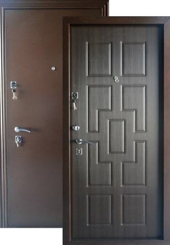 Дверь входная Меги ДС-531, 2 замка, 1,5 мм  металл, (античная медь+венге)