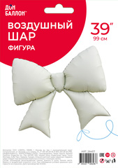 К Фигура, Бант, Сатин, Кремовый, 39