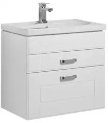 Aquanet 189154 Компл.1 - Тумба Рондо-70 2 ящика цв.белый (189154) фото