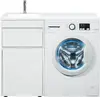 Aquanet 239300 Тумба с раковиной Токио 120 L напольная 1 ящик, б/к цвет белый глянец (239300)