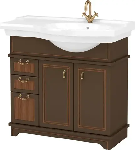 Aquanet 176987 Компл.2 - Тумба Луис 90 R цв.темный орех (9116B) (176987)