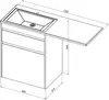 Aquanet 239302 Тумба с раковиной Токио 130 L напольная 1 ящик, б/к цвет белый глянец (239302)