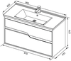 Aquanet 212664 Тумба с раковиной Aquanet Модена 100 белый (212664)