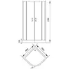 Aquanet NAA2142 Компл.1 - NAA2142 Душевая шторка Alfa (900х900х2000) стекло прозрачное хром (R480) (168415)