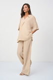 Костюм для беременных 18582 зерно на бежевом