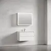 SC8090 Зеркальный шкаф для ванной комнаты из алюминия SANCOS Evoke 900x700х136 мм, с LED подсветкой