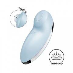 Клиторальный стимулятор с вибрацией Satisfyer Tap&Climax 2 голубой