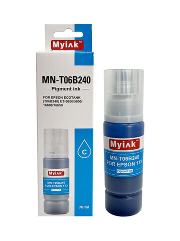Чернила MyInk T06B240 для EPSON EcoTank 113, ET-5850, ET-5800, ET-16600, ET-16650 (70мл, cyan, Pigment)