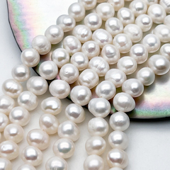 Жемчуг бусины, размер около 5,8-6,5 мм, цена за отрезок 17 см (1/2 нити)