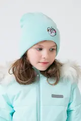 шапка  для девочки  КВ 20225/ш/светлая бирюза