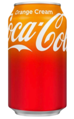 Газированный напиток Coca-Cola со вкусом апельсинового крема