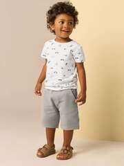 Футболка и шорты в комплекте для мальчика Next E63-605, Белый, Серый