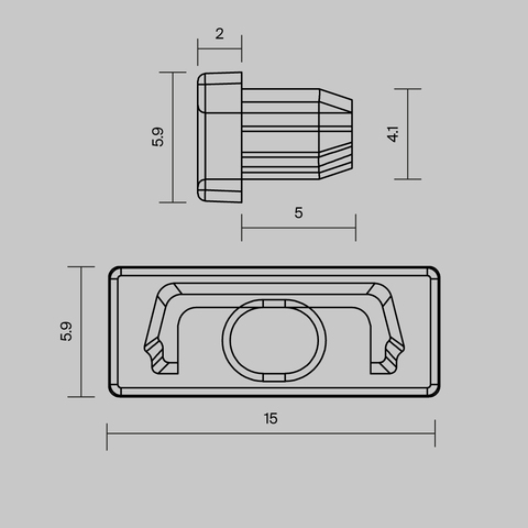 Комплект заглушек Maytoni (для профиля 22×06) 10 шт., ALM-004-B-EC 642012