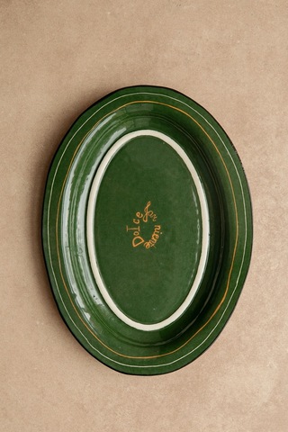 Тарелка Dolce far niente, зеленая
