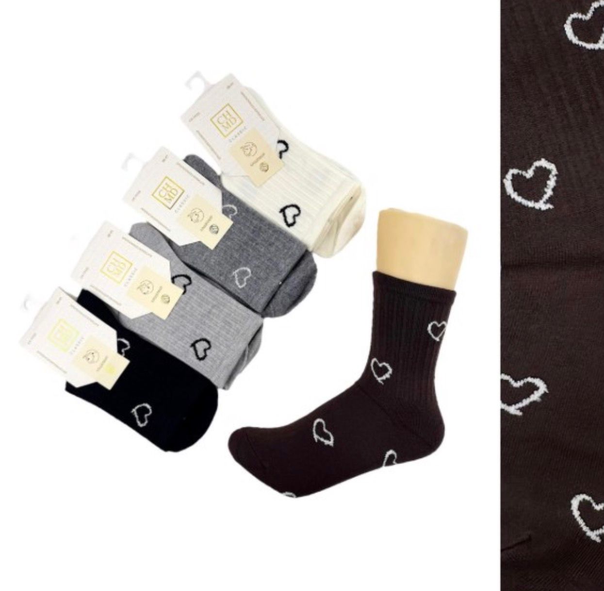 Носочки Passo Кашемир 36-41 сердечки