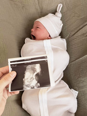 Комплект для новорожденного Mjölk White Sand {пеленальный кокон, шапочка, антицарапки}