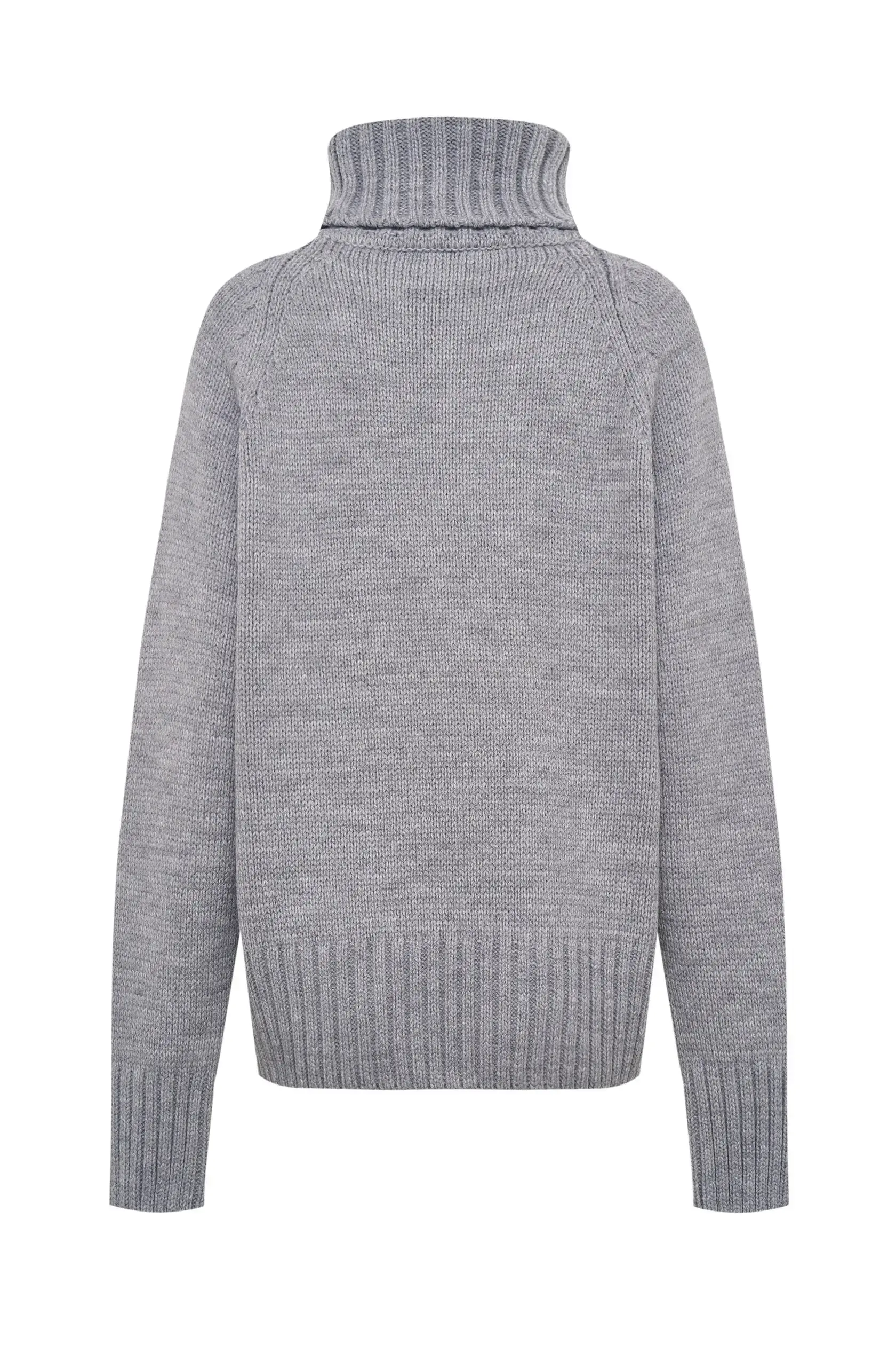 Свитер с горлом, Светло-серый