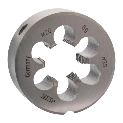 Плашка М20х2,5 DINEN22568 HSS 6g 45х18мм Volkel 27466