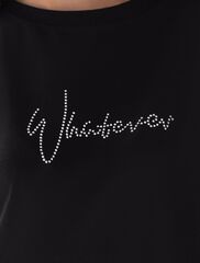 Футболка оверсайз с принтом стразами из премиального хлопка с эластаном  D49.125 (128931)