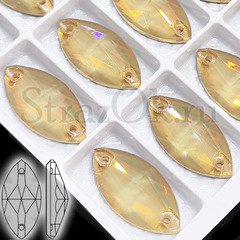 Купить бежевые пришивные стразы для украшения инкрустации DeLux Light Peach AM Ambient Navette