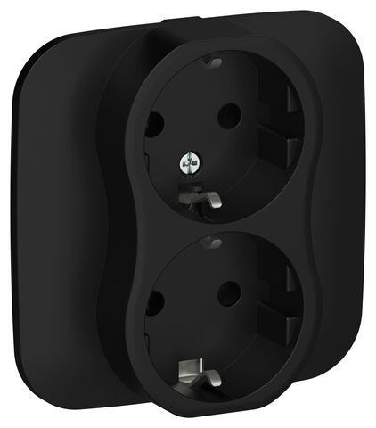 FLITE Роз. 2-я с з/к без з/ш б/к 16А РС12-1-А-ФлЧ чер. IEK