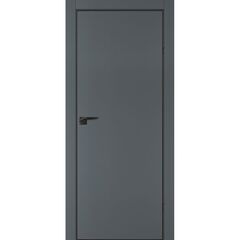 Купить Межкомнатная дверь ПЭТ П-1 графит кромка ABS чёрная глухая