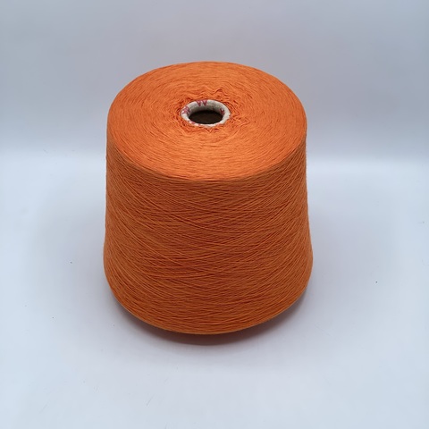 Бобинная пряжа,Cotton combed, 1693м. 100%Хлопок, Морковный сок(791), 39032