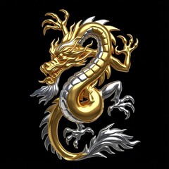 Силиконовый молд № 0282 Китайский дракон -левый