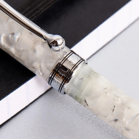 Ручка шариковая Aurora Luna Aurea Minima LP, White Marbled RT (AU-057-M)