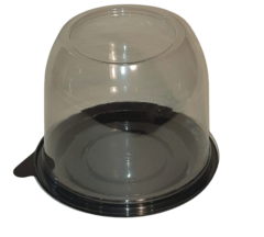 Упаковка - купол большой круглый (дно черное) д13 см. 1 шт