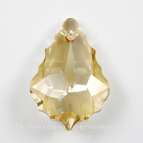 6090 Подвеска Сваровски Baroque Crystal Golden Shadow (16х11 мм)