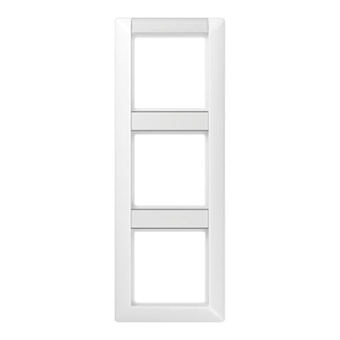 Рамка на 3 поста, с полем для надписи вертикальная. Цвет Белый. JUNG AS. AS583NAWW