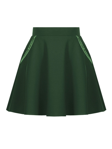 Юбка-полусолнце зеленого цвета Stylish Amadeo