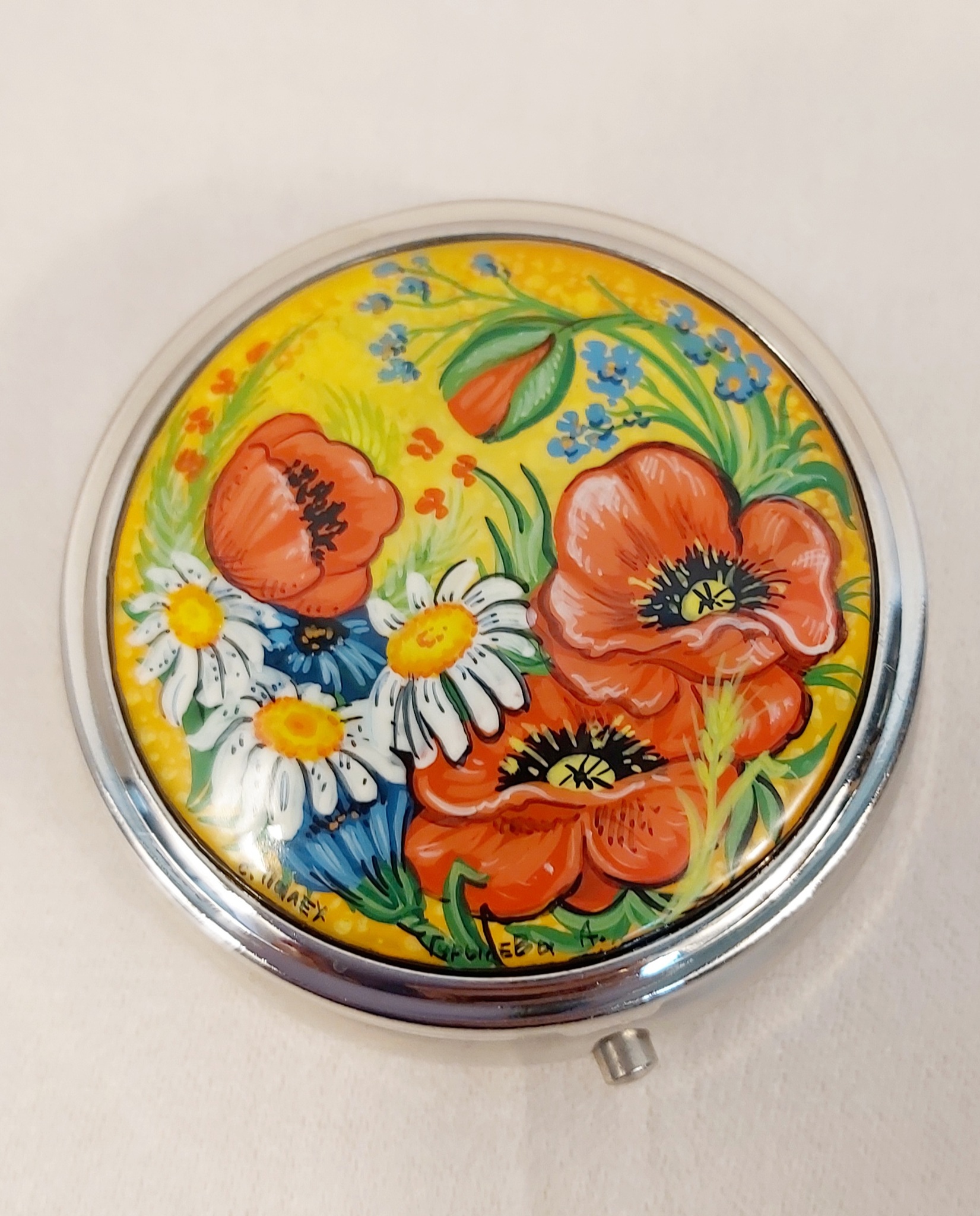 Таблетница с ручной росписью Палех