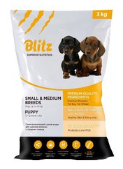 Корм Blitz для щенков мелких и средних пород — Puppy Small & Medium