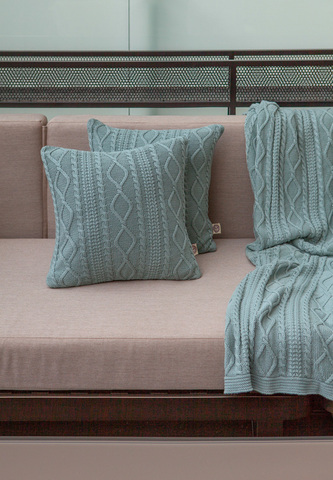 Наволочка декоративная 40x40 Luxberry Lux 67 серо-зеленая