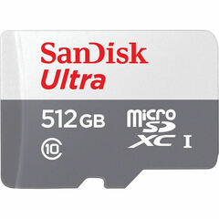 Карта памяти SanDisk 512GB Ultra microSDXC 100MB/s Class 10 UHS-I, Gray/White