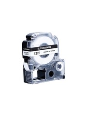 Кассета с лентой S'OK by Sakura Printing C53S654024 (LK-4WBQ) для Epson  LW300, LW400, LW700, LW600P, LW1000P, K400, Z700, Z800, 500, 200KT, 200DK, черный на белом, 12мм, 5м, термоклейкая
