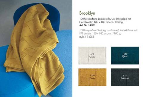 Плед шерстяной 130x180 Eagle Brooklyn 1065 Dark Blue