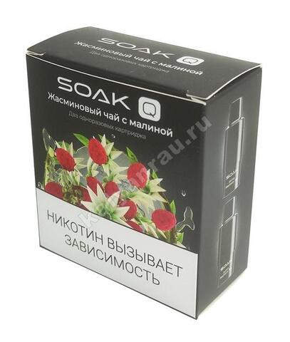 Картриджи SOAK Q 1500 затяжек - Жасминовый чай с малиной (Jasmin Raspberry Tea)