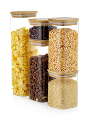 Банки для хранения, 200 мл, 500 мл, 750 мл , 1000 мл, 1500 мл, 5 шт .