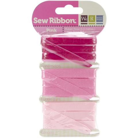 Набор лент. We R Memory Keepers Sew Ribbon - 5,5м- Pink