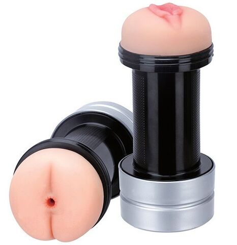 Мастурбатор 2-в-1 REALSTUFF 2 IN 1 HUMMER ANUS & VAGINA: вагина и анус - Dream Toys RealStuff 20588