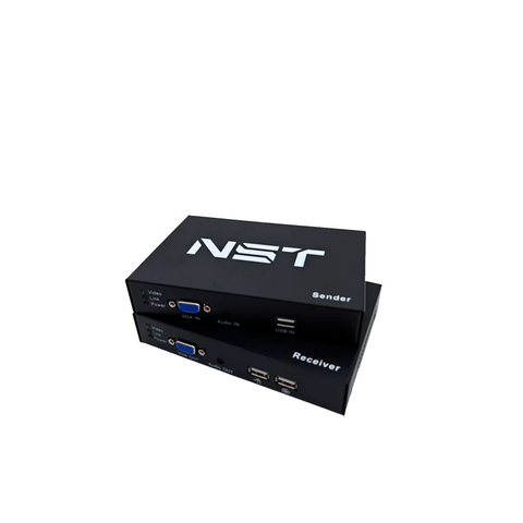 Удлинитель KVM NST KVM VGA+USB удлинитель по витой паре с поддержкой Audio до 120м