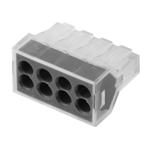 СВЕТОЗАР 400 В, 24 А, 0.75 - 2.5 мм2, 2 шт, соединительная 8-ми проводная клемма (49170-8)