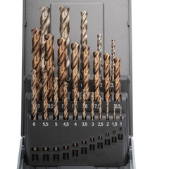 Набор сверл по металлу 1-10,5мм 24шт DIN338 HSSE-Co5 130° (пл. кейс) Ruko 215216RO