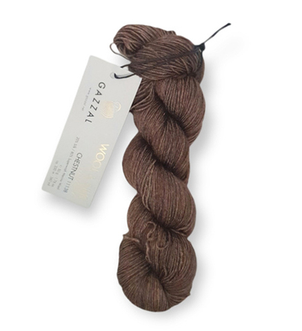 Пряжа Gazzal Wool & Silk 11138 мол.шоколад(уп. 5 мотков)