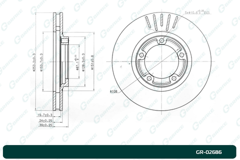 Диск тормозной G-brake  GR-02686
