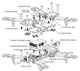 Набор для сборки квадрокоптера Holybro QAV250 Complete Kit (Pixhawk 6C mini/tele 915 MHz/M10 GPS/FPV VTX+Camera)