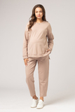 Спортивный костюм для беременных и кормящих 15912 светлый мокко